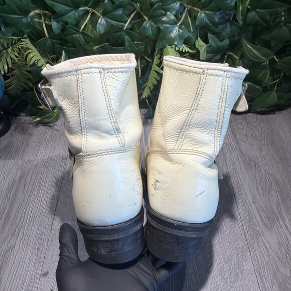 Vtg Skechers Leather Boots Motorcycle Moto Engineer Men 7 W8.5 Goth Steel Toe main image 7